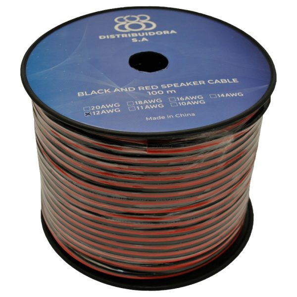 Cable Para Parlante 12AWG 2.0mm² Stranded 2*64/0.2CCA OD4.0*8.0mm