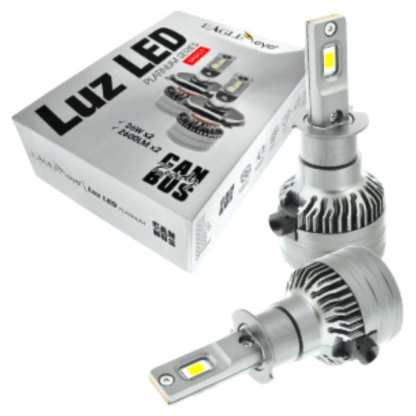 LED H3, Platinum Basico, Blanco 2600lm X 2, 26W